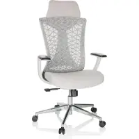 Hjh OFFICE Bureaustoel / draaistoel FALEO W Netstof / Stof grijs