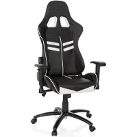 Hjh OFFICE LEAGUE PRO - Gamestoel Zwart / Wit