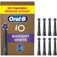 Oral-B 6x Opzetborstels iO Radiant White Zwart 8 stuks