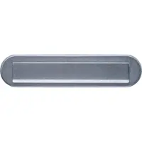 Intersteel Brievenbus ovaal met klep/regenrand rvs getrommeld 340x80mm