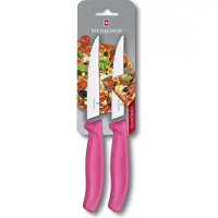 Victorinox SwissClassic pizza-/steakmes roze, set van 2, 6.7936.12L5B