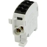 HoraeTec 080110-4-3 Hoofdleiding vertakkingsklem PA, Messing Grijs-wit (RAL 7035), Diepzwart (RAL 9005) 1-polig 100 A 690 V Geleidertype = L