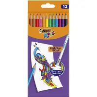 BIC Kids Evolution Illusion Uitwisbare Kleurpotloden - Diverse Kleuren- Verpakking van 12