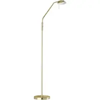 FISCHER&HONSEL GMBH LED-vloerlamp Pool, dimbaar, messing / goud, Woon-/ Eetkamer, metaal, Modern, LED vloerlamp