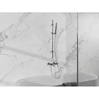 FortiFura Calvi Badkraan - met glijstangset - staafhanddouche - gladde doucheslang - chroom SW767487/SW496810/SW706209/SW720223