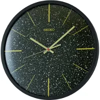 Seiko QXA828K quartz wandklok met langzame gang, zwart/goudkleurig