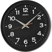 Seiko QXA835K wandklok, quartz, zwart, goed leesbaar