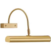 Knapstein Grit-30 schilderij verlichting, lengte 30 cm, kleur mat messing Grit-30, dimbaar, messing / goud, Woon-/ Eetkamer, Messing, Wandlamp
