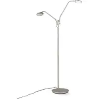 Orion LED-vloerlamp Cobra, dimbaar, alu / grijs / zink, Woon-/ Eetkamer, metaal, Modern, LED vloerlamp