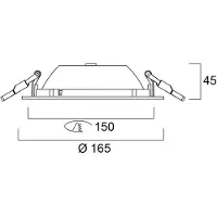 Sylvania Downlight Start, wit / opaal, Aluminium, downlight