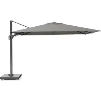 Platinum sun & shade Platinum Challenger zweefparasol T2 premium 2,6x3,5 m antraciet frame manhattan licht grijs doek -