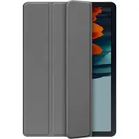 QMust Samsung Tab S7 Hoes - Book Case met Penhouder - Grijs