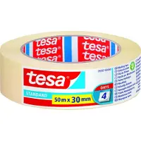 TESA Standaard Afplaktape Papier 50m x 30mm - 3 Dagen Zonder Sporen
