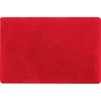 Spirella badkamer vloer kleedje/badmat tapijt - Supersoft - hoogpolig luxe uitvoering - rood - 50 x 80 cm - Microfiber - Anti slip - Sneldrogend