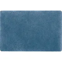 Spirella badkamer vloer kleedje/badmat tapijt - Supersoft - hoogpolig luxe uitvoering - blauw - 60 x 90 cm - Microfiber - Anti slip - Sneldrogend