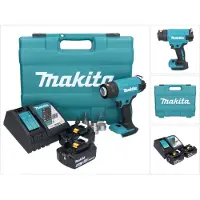 Makita DHG 181 RTK Akku Heißluftgebläse 18 V 150 - 550°C + 2x Akku 5,0 Ah + Ladegerät + Koffer