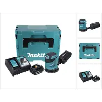 Makita DBO 180 RT1J accu excentrische schuurmachine 18 V 125 mm + 1x accu 5,0 Ah + oplader + Makpac