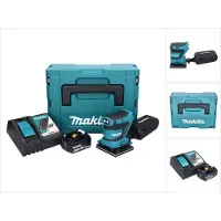 Makita DBO 480 RT1J accu-excentrische schuurmachine 18 V 112 x 102 mm + 1x accu 5,0 Ah + oplader + Makpac