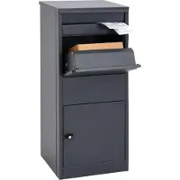 MCW Pakketdoos -G80, Pakketdoos Staande brievenbus Brievenbus maat L ~ gegalvaniseerd antraciet