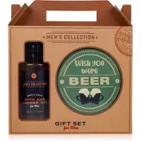 Accentra Verjaardag cadeau mannen - Bad en Bier viltjes cadeau - Men's Collection - Birch & Cider - Giftset man, vader, vriend, papa, broer - Grappig