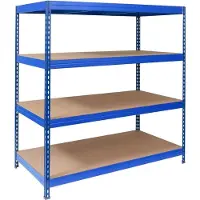 Mammut Kast 4 Planken Kunststof, Staal 1,800 x 600 x 2,000 mm Blauw