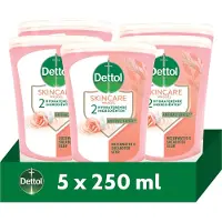 Dettol Handzeep No Touch Navulling 5 x 250ml - Rozenwater & Sheaboter (Skincare) - Voordeelverpakking