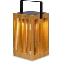 New Garden Okinawa LED solar-tafellamp van bamboe Okinawa, dimbaar, hout licht, Bamboe, Solar buitenverlichting