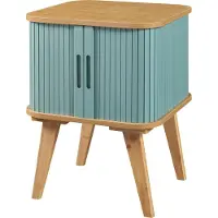En.casa Bijzettafel Tysvær 58,5x45x45 cm naturel en blauw []