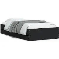 vidaXL Bedframe met lades bewerkt hout zwart 90x200 cm