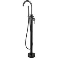 FortiFura Calvi vrijstaande badkraan 113cm met handdoucheset Geborsteld Gunmetal PVD SW766542