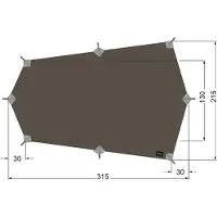 Tatonka - Tarp Wing 2 LT - Tarp bruin
