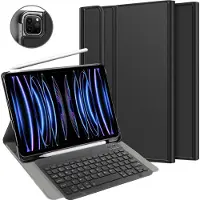 Just in Case Slimline Apple iPad Pro 12.9 inch (2021) Toetsenbord Hoes Zwart QWERTY