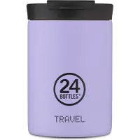 24Bottles Drinkfles 'Clima 330' lila / zwart