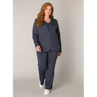 Base Level Curvy regular blazer travelstof donkerblauw female | Maat: 44