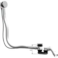 Villeroy & Boch - Afvoer- en overloopcombinatie, chroom U90960461