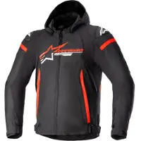 Alpinestars Zaca Waterproof Jas Zwart Fel Rood Wit Maat XL