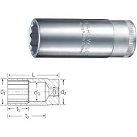 Stahlwille Dopsleutelbit | 1/2 inch 12-kant | sleutelwijdte 13 mm | lengte 83 mm | 1 stuk - 03020013 03020013