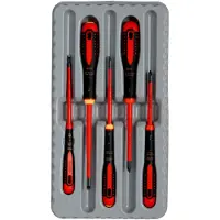 Bahco Schroevendraaierset ERGO | geïsoleerd | VDE | driecomponentengreep | smal blad | gleuf | Phillips - 5-delig - BE-9881SL