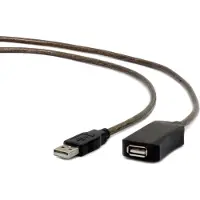 Gembird Actieve USB 2.0 verlengkabel, 5 m, zwart