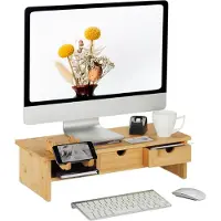 Relaxdays Monitorstandaard, Monitorstijgers, Bruin