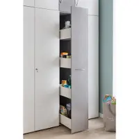 Wimex Multiraumkonzept Apothekerskast wit/beton/lichtgrijs materiaal op houtbasis