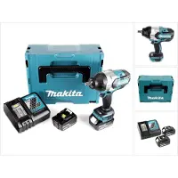 Makita Boormachine + slagboor, DTW 1002 RMJ 18 V Li-Ion Brushless Boulonneuse à chocs sans fil avec Boîtier Makpac + 2x (Oplaadbare batterij)