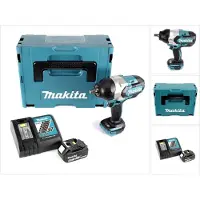 Makita DTW 1002 RT1J accu slagmoersleutel 1/2" 18V 1000Nm borstelloos + 1x oplaadbare accu 5.0Ah + lader + Makpac