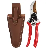 Talentools Snoeischaar titanium voorbijsnijdend met lederen holster 21 cm Talen Tools