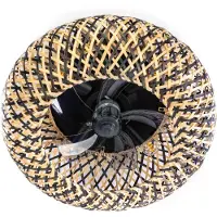 Expo The Fan no.8 Otis 50cm 4xE27 Zwart+Rattan