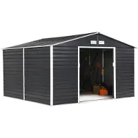 Store Boss Metalen tuinhuisje Lahti 3,4 x 3,2 m antraciet