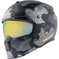 Bogotto Radic Camo 22.06 Mat Zwart Motorhelm Maat L
