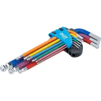 Bgs Inbussleutelset Veelkleurige binnenzeskant met kogelkop 1,5 -...