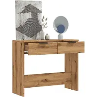 vidaXL Wandtafel 90x36x75 cm bewerkt hout artisanaal eikenkleurig