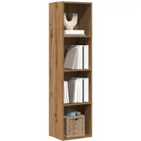 vidaXL Boekenkast/tv-meubel 36x30x143cm bewerkt hout artisanaal eiken
